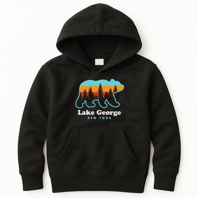 Lake George Ny Bear Lake George New York Kids Hoodie