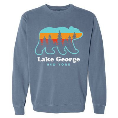 Lake George Ny Bear Lake George New York Garment-Dyed Sweatshirt