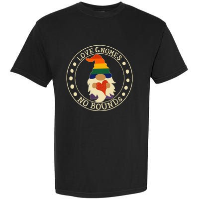 Love Gnomes No Bounds Gnome LGBT Pride Garment-Dyed Heavyweight T-Shirt