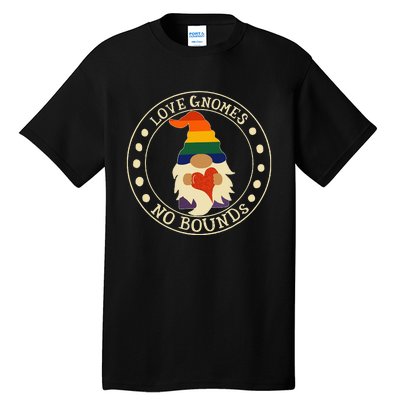 Love Gnomes No Bounds Gnome LGBT Pride Tall T-Shirt