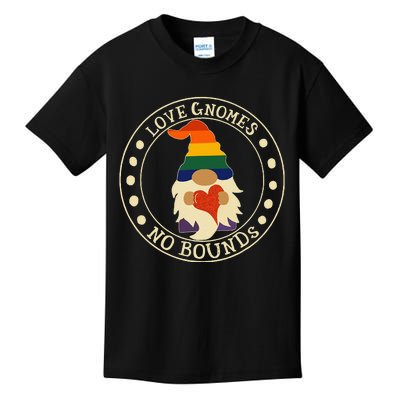 Love Gnomes No Bounds Gnome LGBT Pride Kids T-Shirt