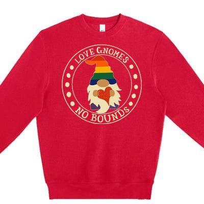 Love Gnomes No Bounds Gnome LGBT Pride Premium Crewneck Sweatshirt