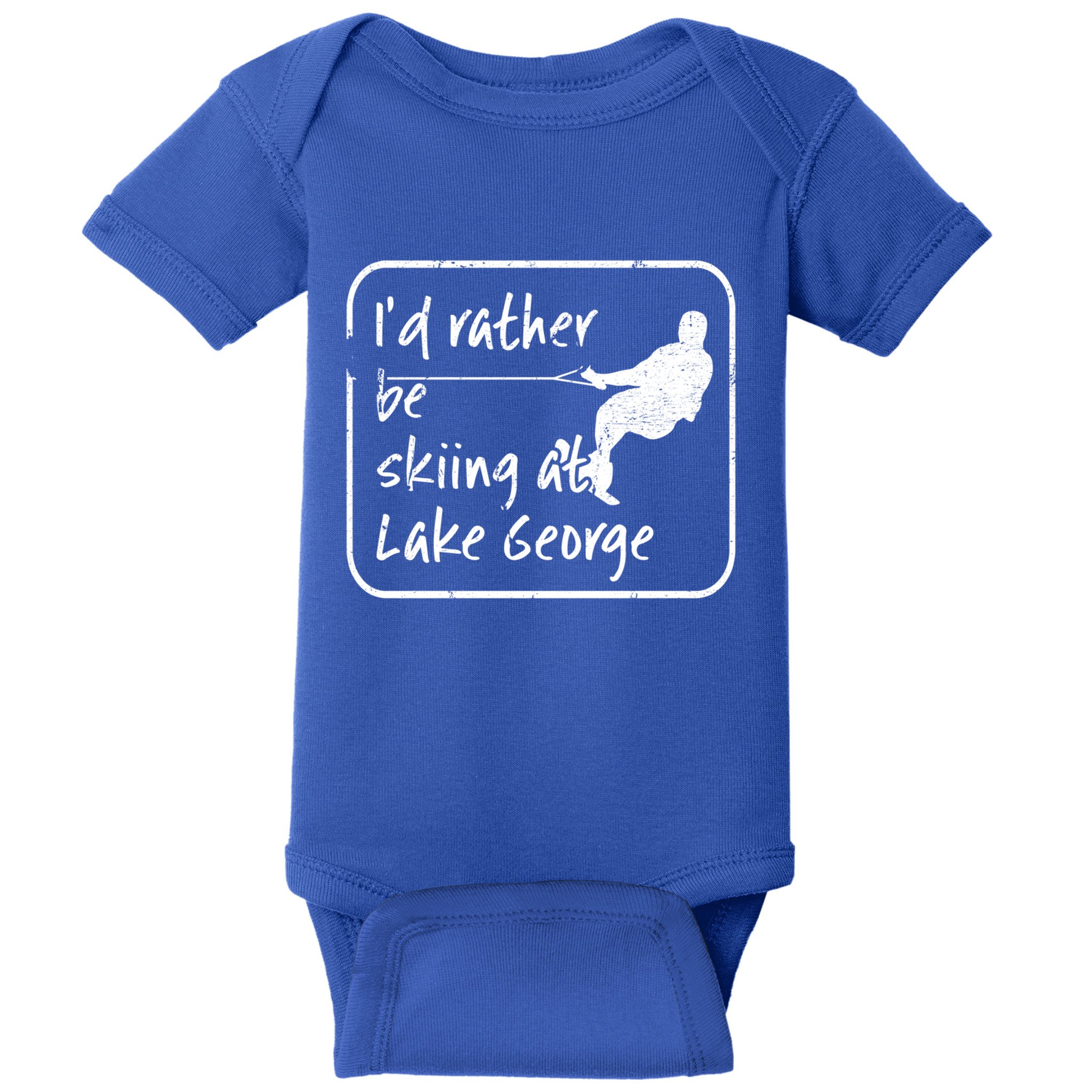 Lake George New York Id Rather Be Water Skiing Great Gift Baby Bodysuit