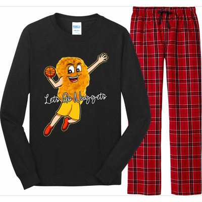 Lets Go Nuggets Chicken Nugget Basketball Player Long Sleeve Pajama Set