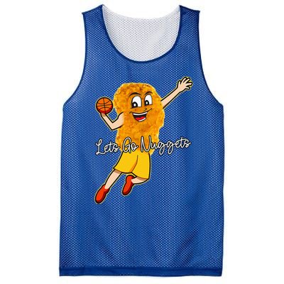 Lets Go Nuggets Chicken Nugget Basketball Player Mesh Reversible Basketball Jersey Tank