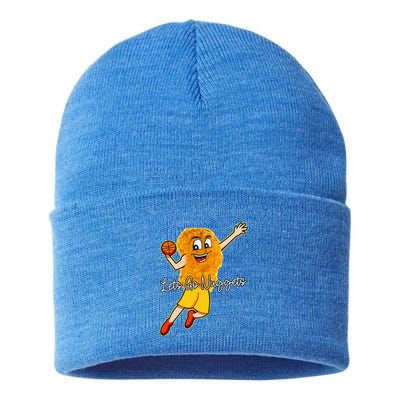 Lets Go Nuggets Chicken Nugget Basketball Player Sustainable Knit Beanie