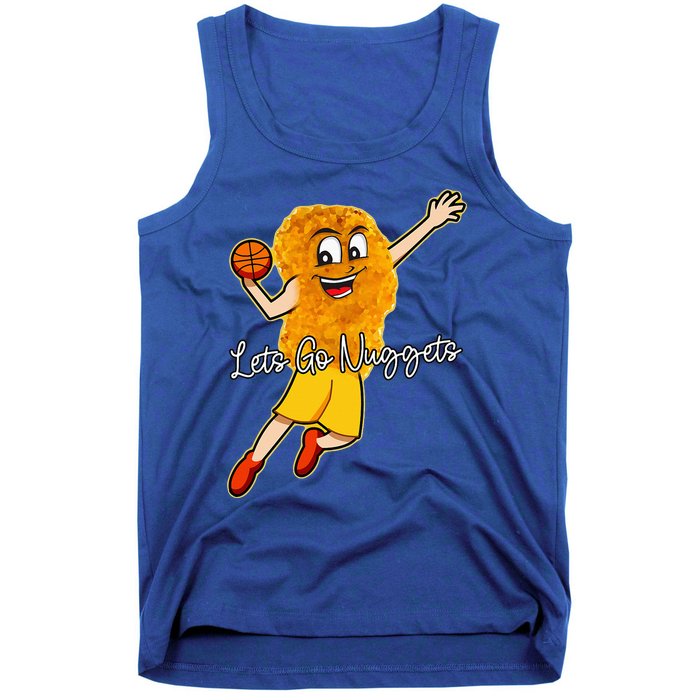 Lets Go Nuggets Chicken Nugget Basketball Player Tank Top