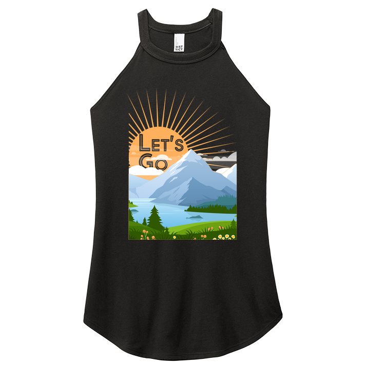 Let's Go Nature Fan Women's Perfect Tri Rocker Tank