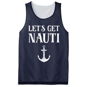 Let's Get Nauti Seamanship Nautical Maritime Sailing Boat Mesh Reversible Basketball Jersey Tank