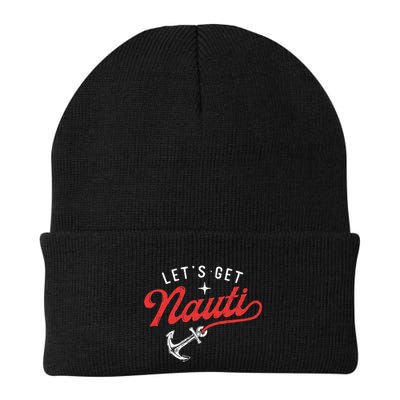 LetS Get Nauti Boating Boat Lover Anchor Captain Beanie