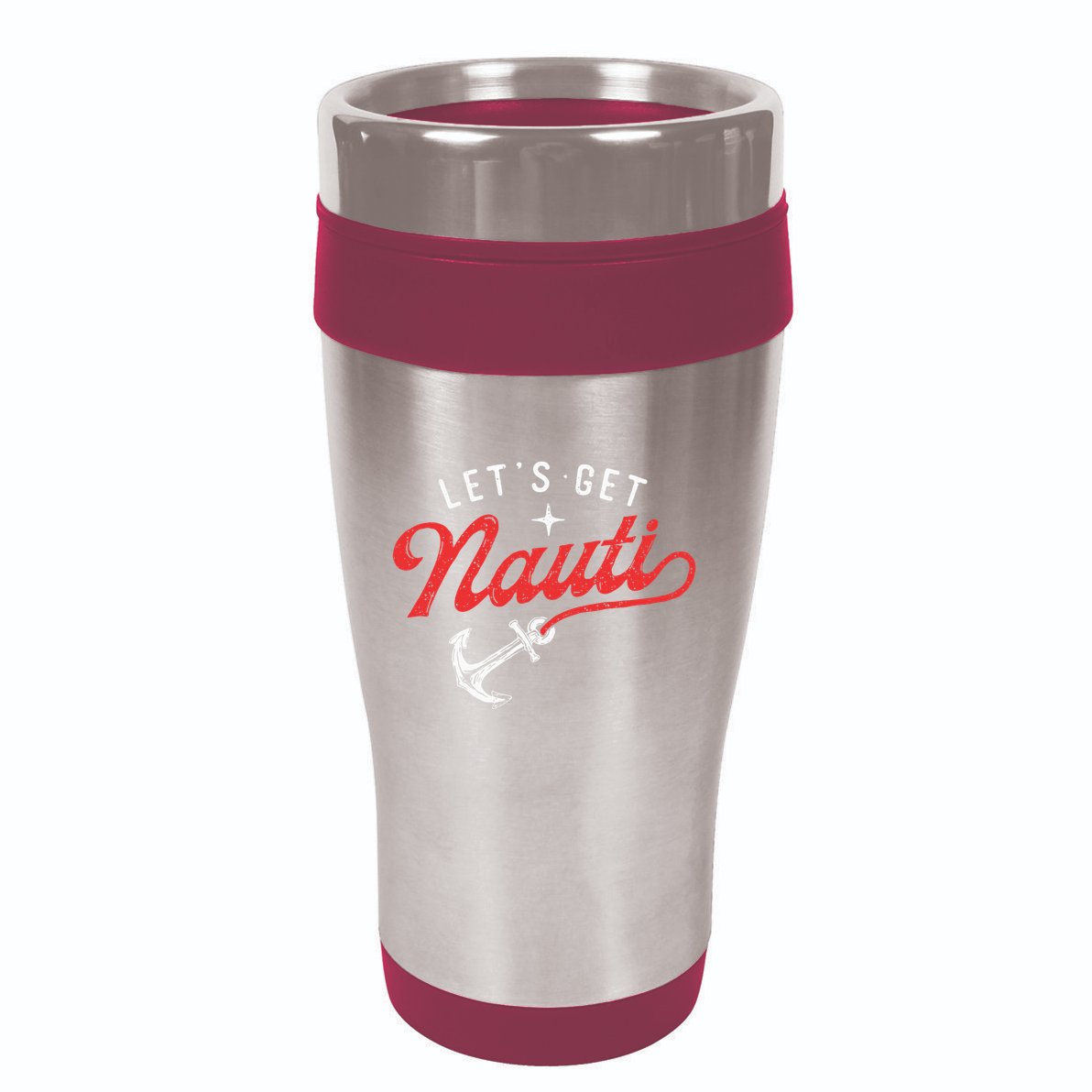 LetS Get Nauti Boating Boat Lover Anchor Captain 16oz Travel Tumbler