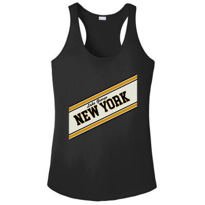 Lake George New York Varsity Logo Ladies PosiCharge Competitor Racerback Tank