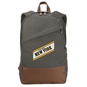 Lake George New York Varsity Logo Cotton Canvas Backpack