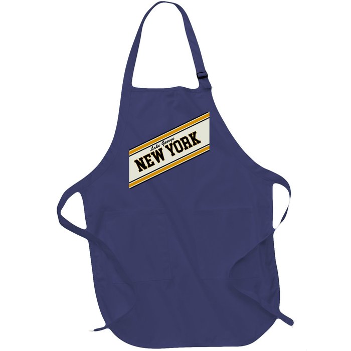 Lake George New York Varsity Logo Full-Length Apron With Pockets