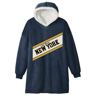 Lake George New York Varsity Logo Hooded Wearable Blanket