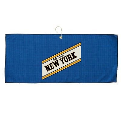 Lake George New York Varsity Logo Large Microfiber Waffle Golf Towel