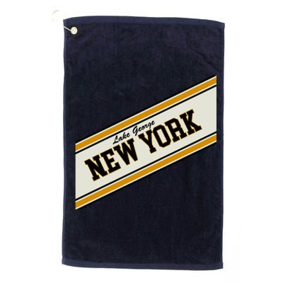 Lake George New York Varsity Logo Platinum Collection Golf Towel