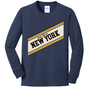 Lake George New York Varsity Logo Kids Long Sleeve Shirt