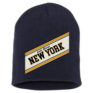 Lake George New York Varsity Logo Short Acrylic Beanie