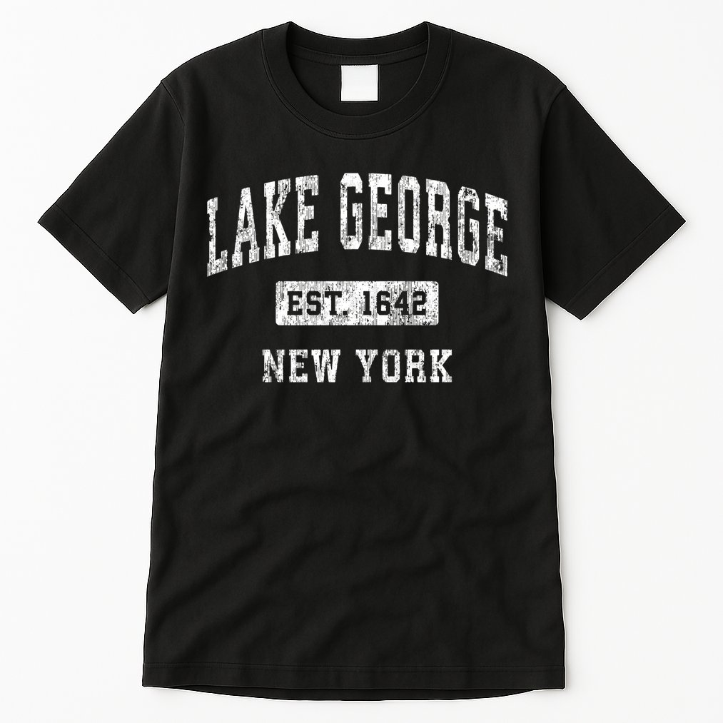 Lake George New York Ny Vintage Established Sports Tall T-Shirt