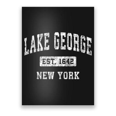 Lake George New York Ny Vintage Established Sports Poster