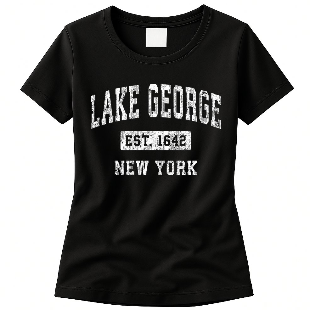 Lake George New York Ny Vintage Established Sports Womens T-Shirt