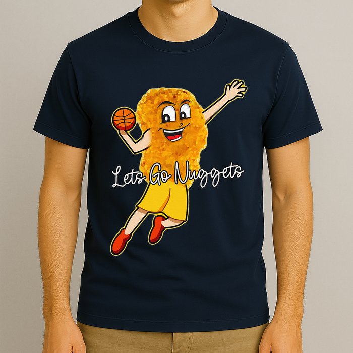 Lets Go Nuggets Chicken Nugget Basketball Player T-Shirt