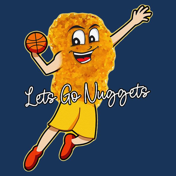 Lets Go Nuggets Chicken Nugget Basketball Player T-Shirt