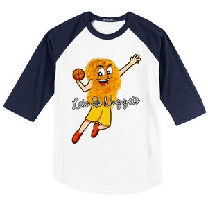 Lets Go Nuggets Chicken Nugget Basketball Player Baseball Sleeve Shirt