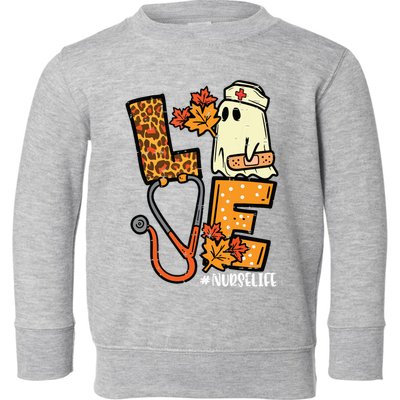 Leopard Ghost Nurse Halloween Costume Fall Scrub Top Women Toddler Sweatshirt