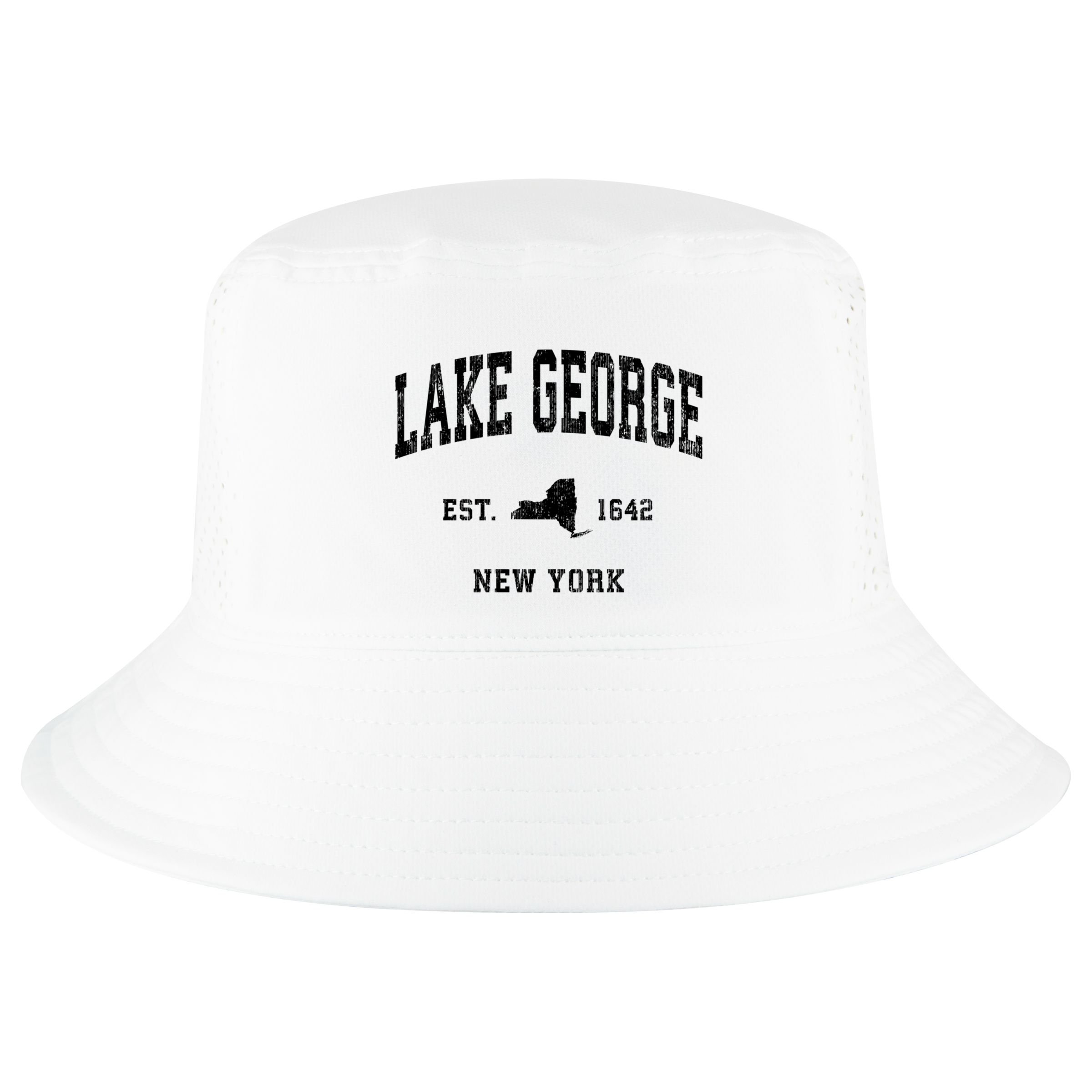Lake George New York Ny Vintage Established Athletic Sports Design Cool Comfort Performance Bucket Hat