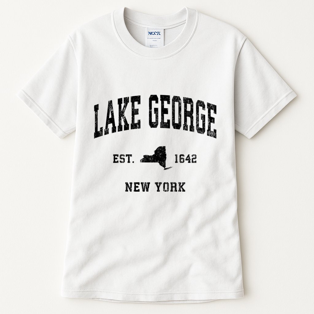 Lake George New York Ny Vintage Established Athletic Sports Design Tall T-Shirt
