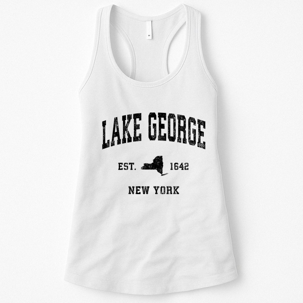 Lake George New York Ny Vintage Established Athletic Sports Design Womens Tank Top