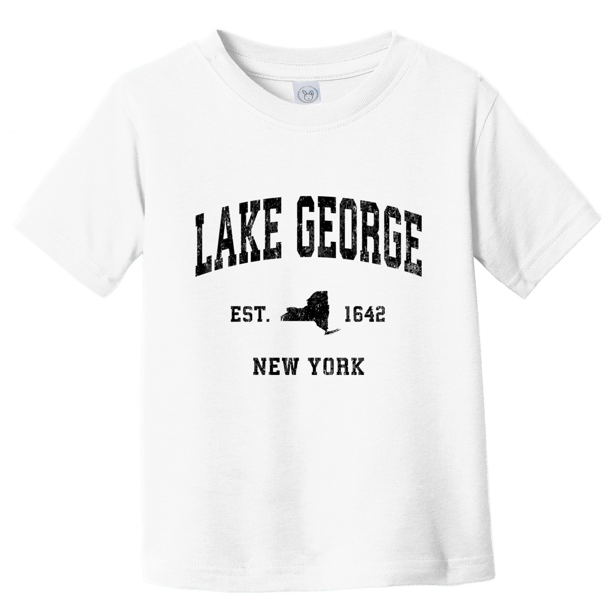 Lake George New York Ny Vintage Established Athletic Sports Design Toddler T-Shirt