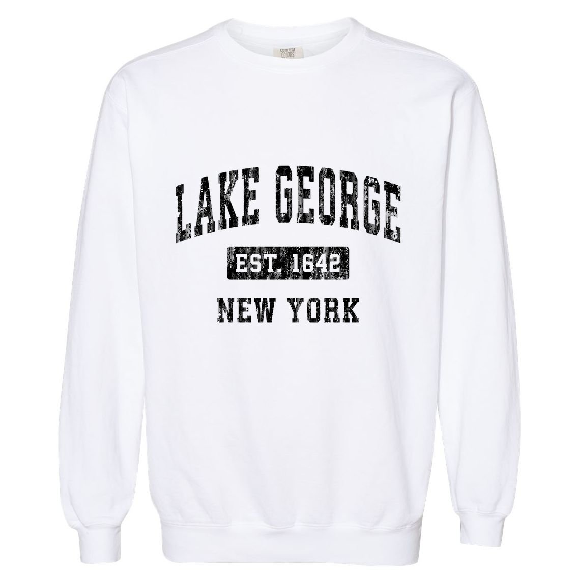 Lake George New York Ny Vintage Established Sports Garment-Dyed Sweatshirt