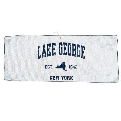 Lake George New York Ny Vintage Athletic Sports Large Microfiber Waffle Golf Towel