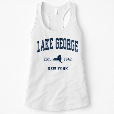 Lake George New York Ny Vintage Athletic Sports Womens Tank Top