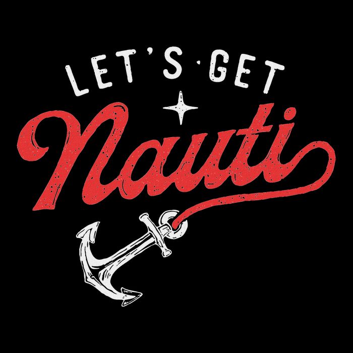 LetS Get Nauti Boating Boat Lover Anchor Captain Full-Length Apron With Pockets