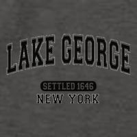 Lake George New York Settled 1646 Arched Varsity Black Vector Backpack