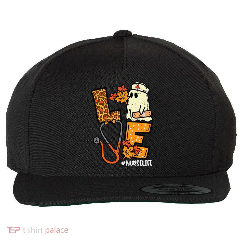 Leopard Ghost Nurse Halloween Costume Fall Wool Snapback Cap