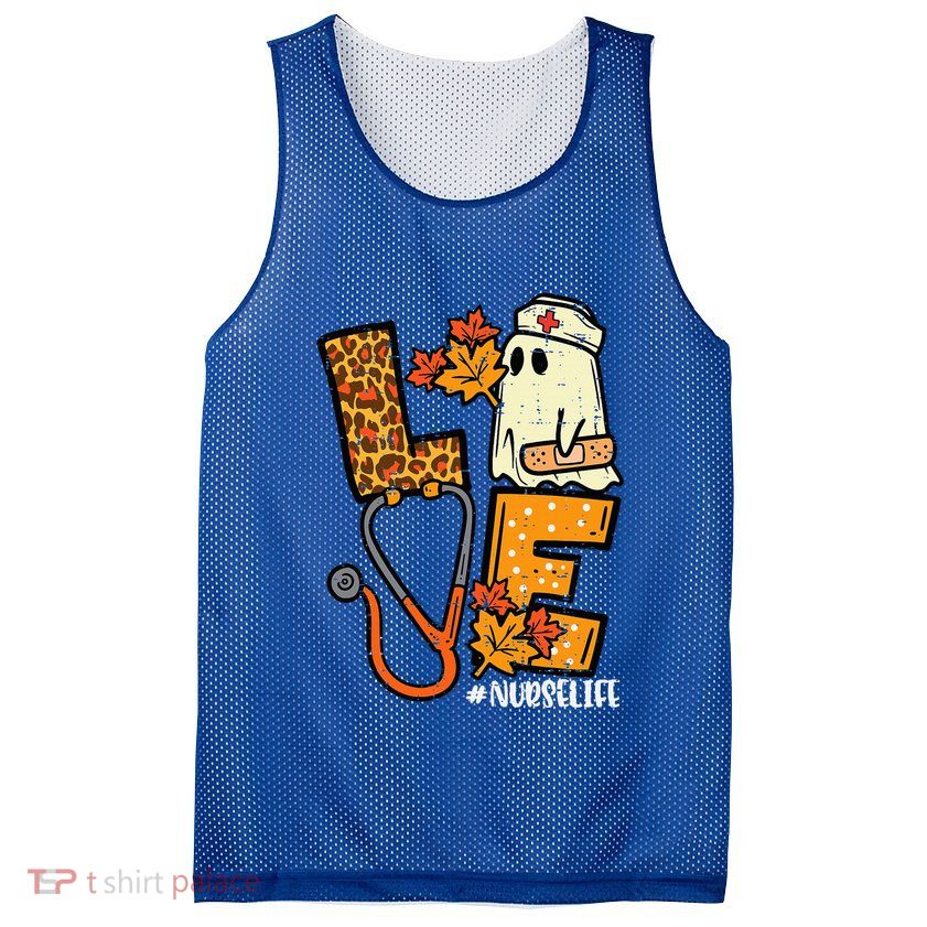 Leopard Ghost Nurse Halloween Costume Fall Mesh Reversible Basketball Jersey Tank