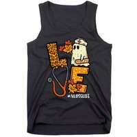 Leopard Ghost Nurse Halloween Outfit Autumn Tank Top