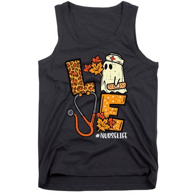 Leopard Ghost Nurse Halloween Outfit Autumn Tank Top