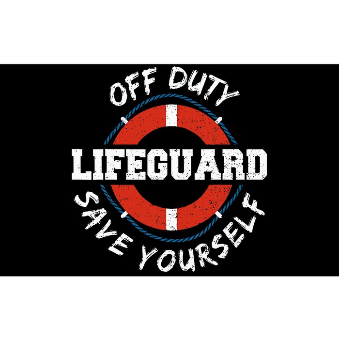 Life Guard Off Duty Lifeguard Save Yourself Bumper Sticker