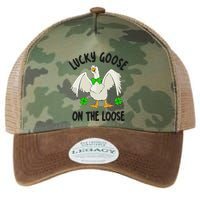 Lucky Goose On Duck The Loose St Patricks Day Lucky Shamrock Legacy Tie Dye Trucker Hat