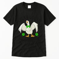 Lucky Goose On Duck The Loose St Patricks Day Lucky Shamrock Tall T-Shirt
