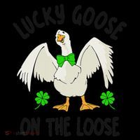 Lucky Goose On Duck The Loose St Patricks Day Lucky Shamrock Bucket Hat