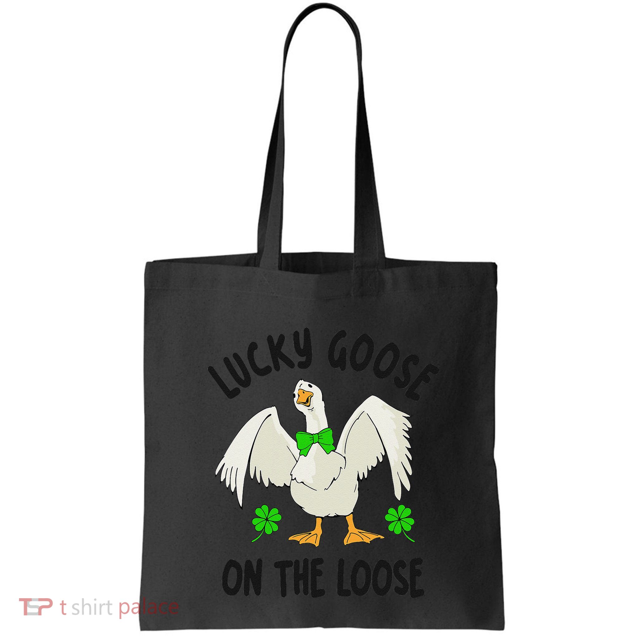Lucky Goose On Duck The Loose St Patricks Day Lucky Shamrock Bag