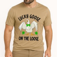 Lucky Goose On Duck The Loose St Patricks Day Lucky Shamrock Performance Shirt