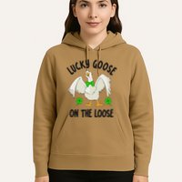 Lucky Goose On Duck The Loose St Patricks Day Lucky Shamrock Hoodie